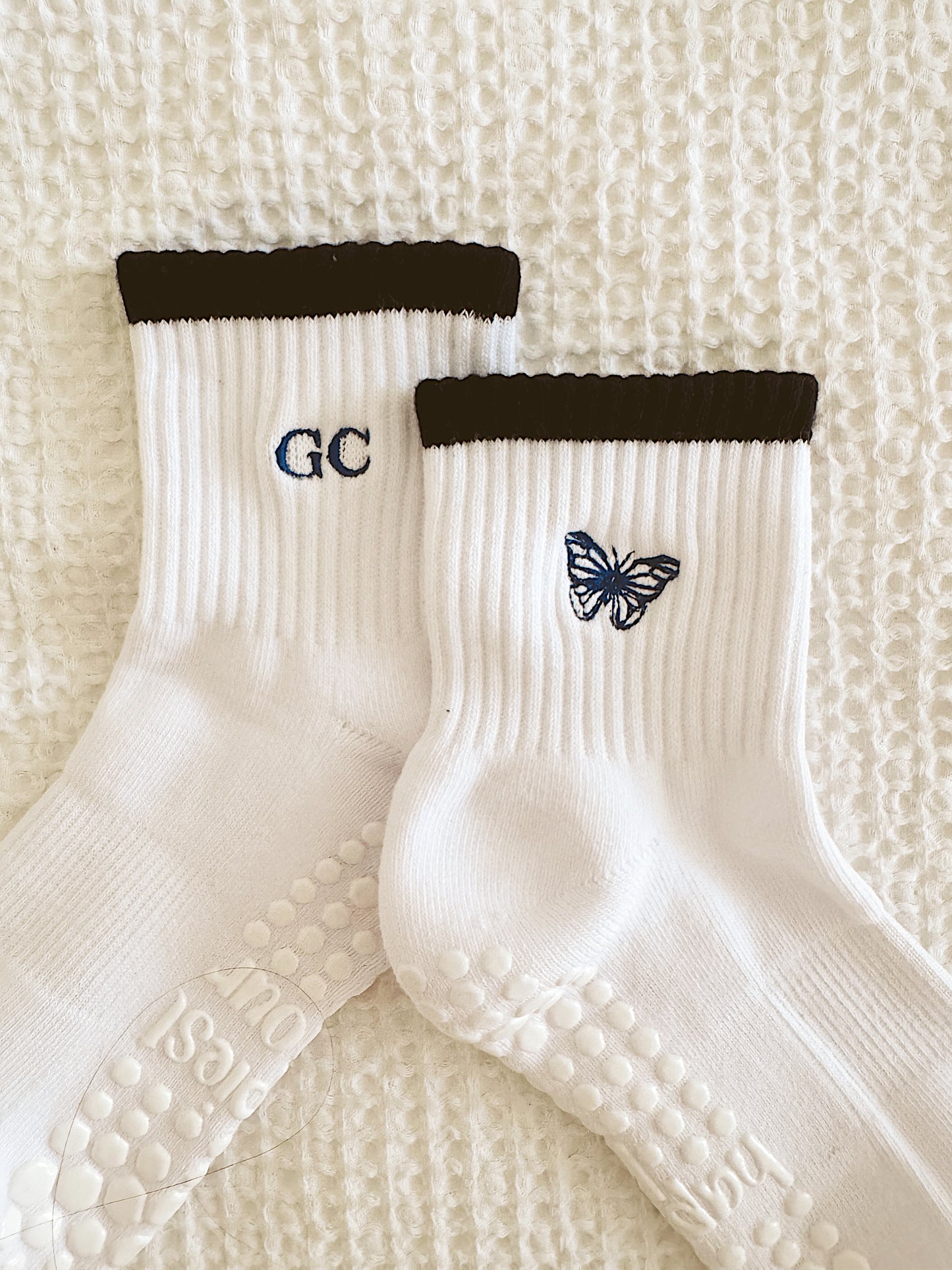 Custom Embroidered Grip Socks