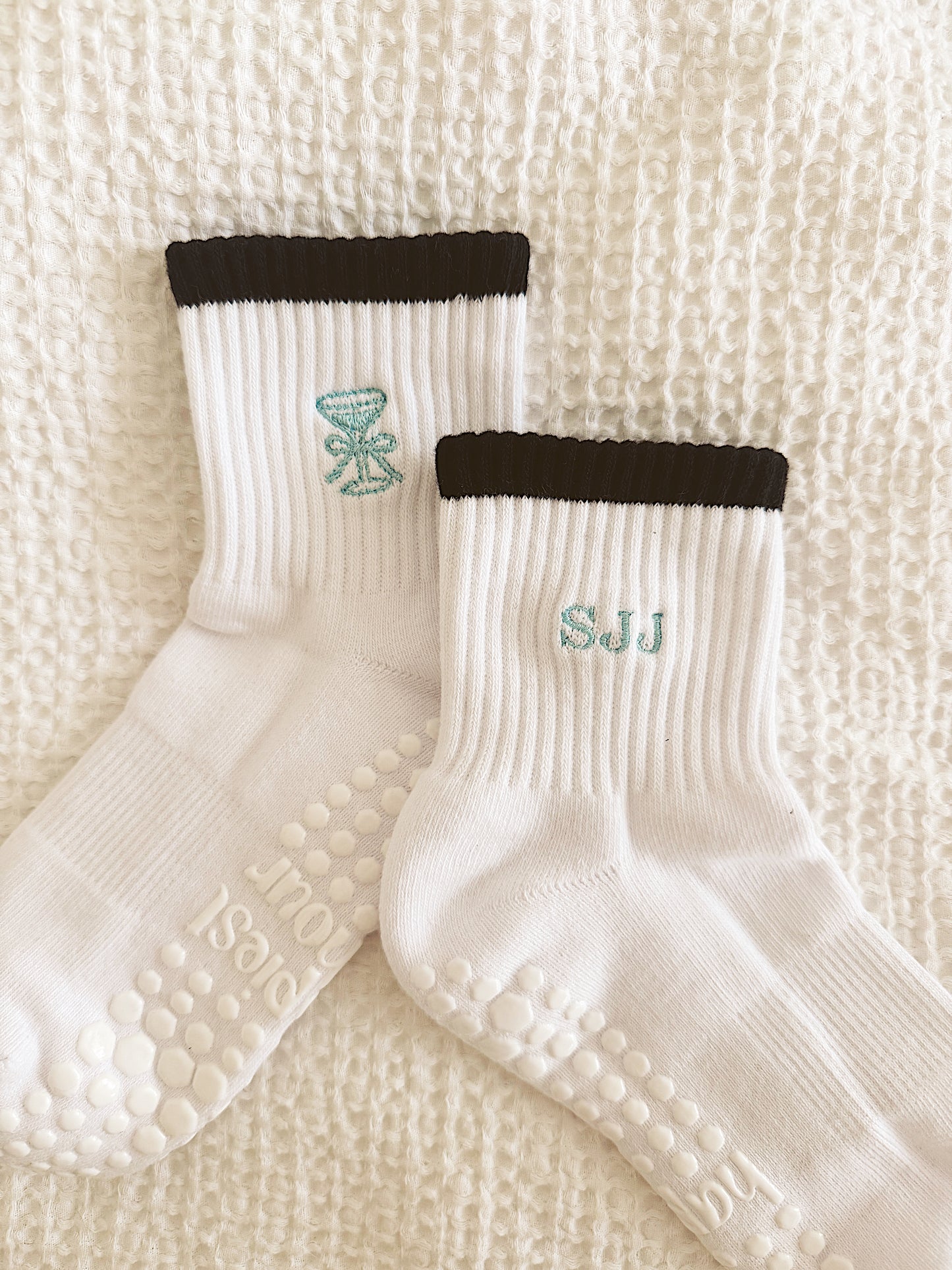 Custom Embroidered Grip Socks
