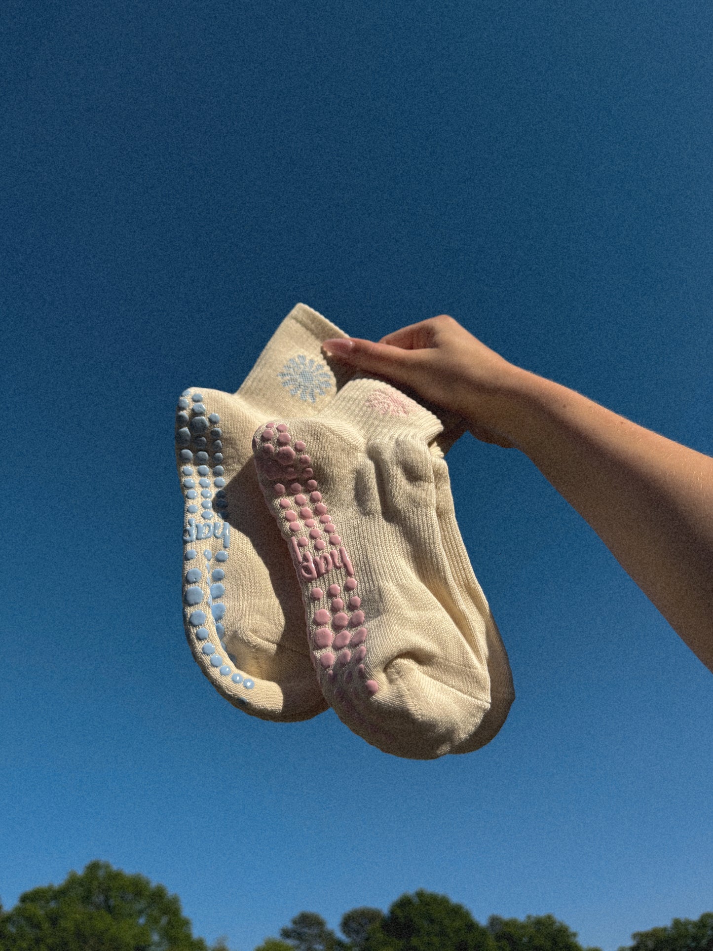 Pink Soleil Grip Sock