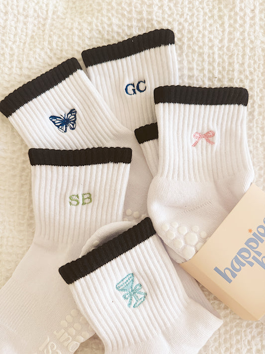 Custom Embroidered Grip Socks