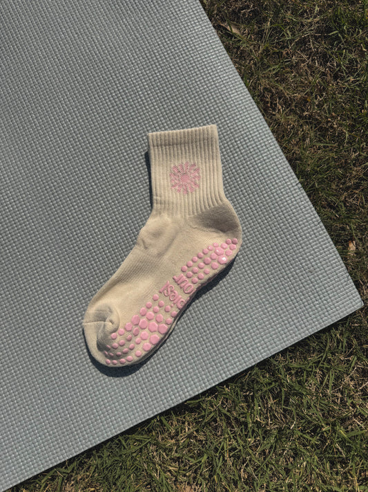 Pink Soleil Grip Sock